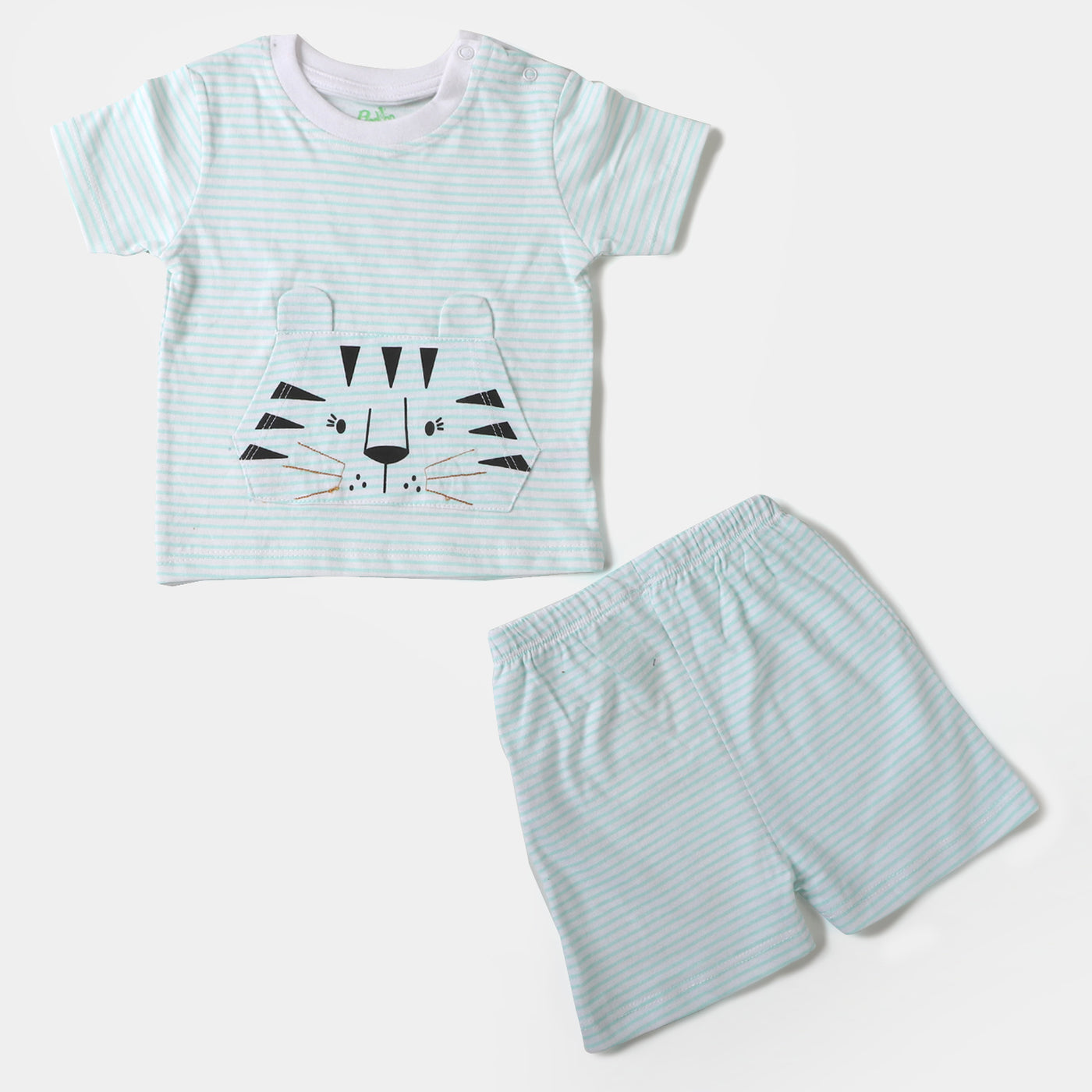 Infant Boys Set 2 PC Tiger Stripe - White