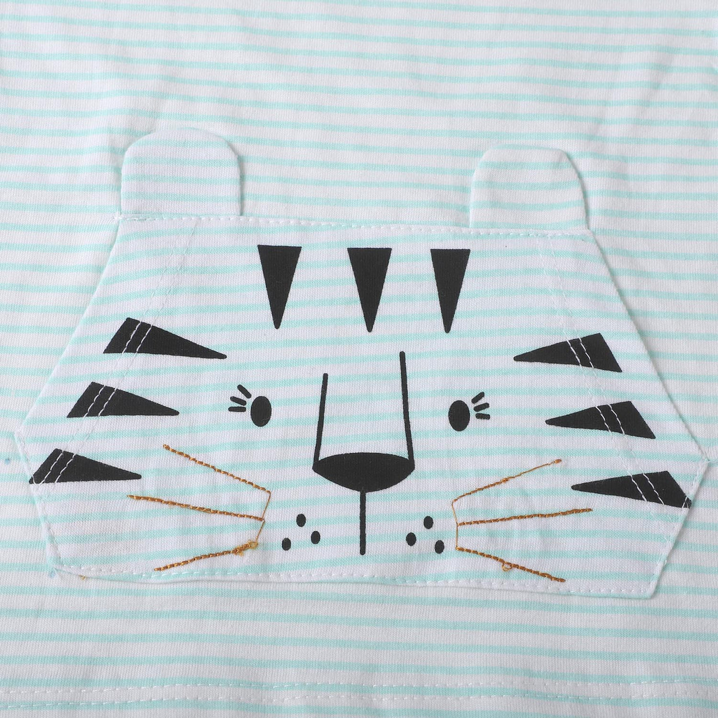 Infant Boys Set 2 PC Tiger Stripe - White