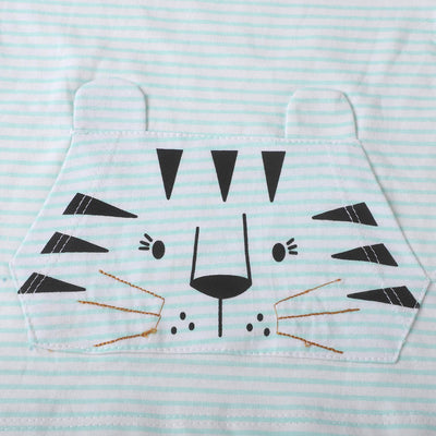 Infant Boys Set 2 PC Tiger Stripe - White