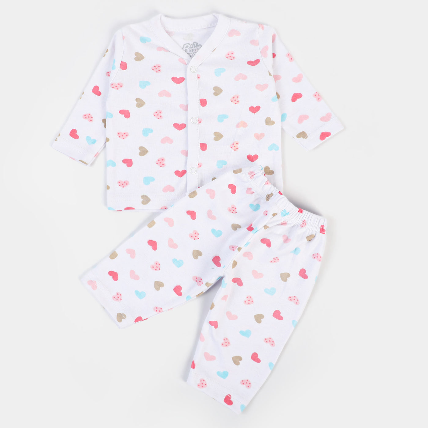 Infant Night Suit 2 Pcs Set 0.3M - W-Heart