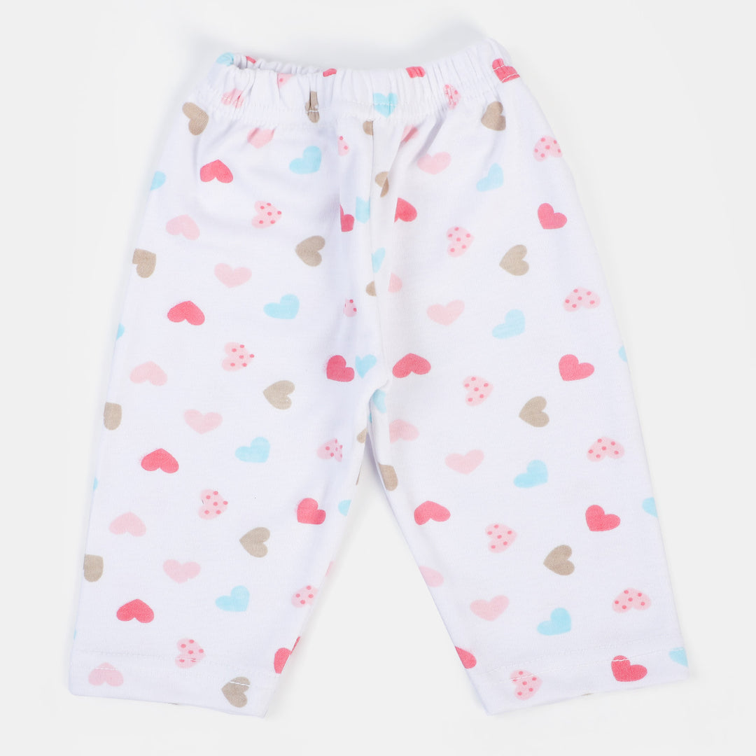 Infant Night Suit 2 Pcs Set 0.3M - W-Heart