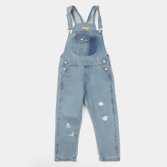 Boys Denim Dungaree One Pocket-LIGHT BLUE