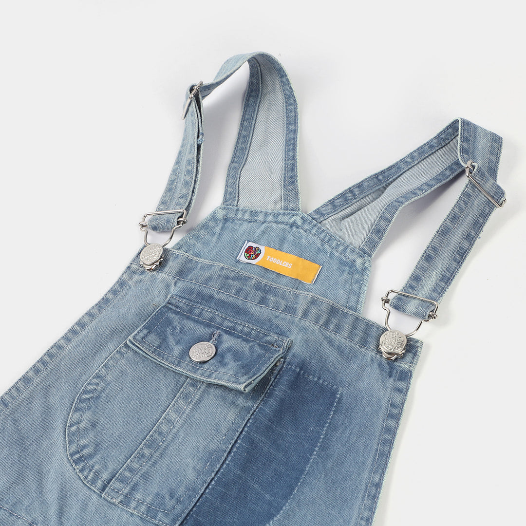 Boys Denim Dungaree One Pocket-LIGHT BLUE