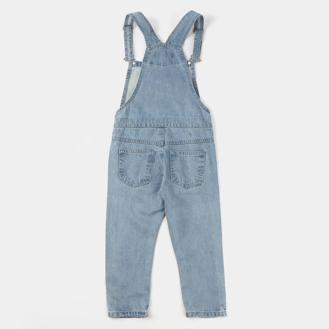 Boys Denim Dungaree One Pocket-LIGHT BLUE