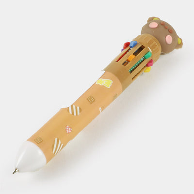 Stationery Pen Bright Color 10 Colors Flexible Soft Writing Pen