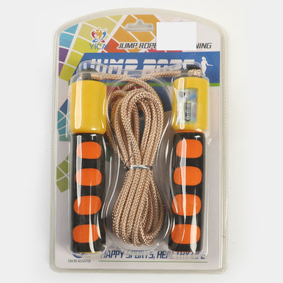 Sports Jumping Rope With Count Meter | Yellow