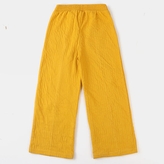 Girls Cotton 2Pcs CO-ORDS Set - Mustard Yellow