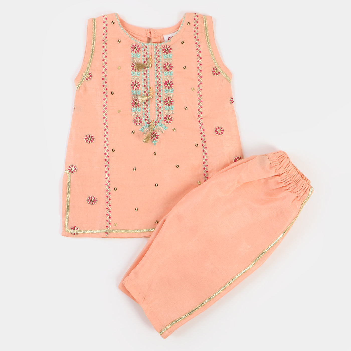 Infant Girls 2Pcs Suit Shine - Light Peach