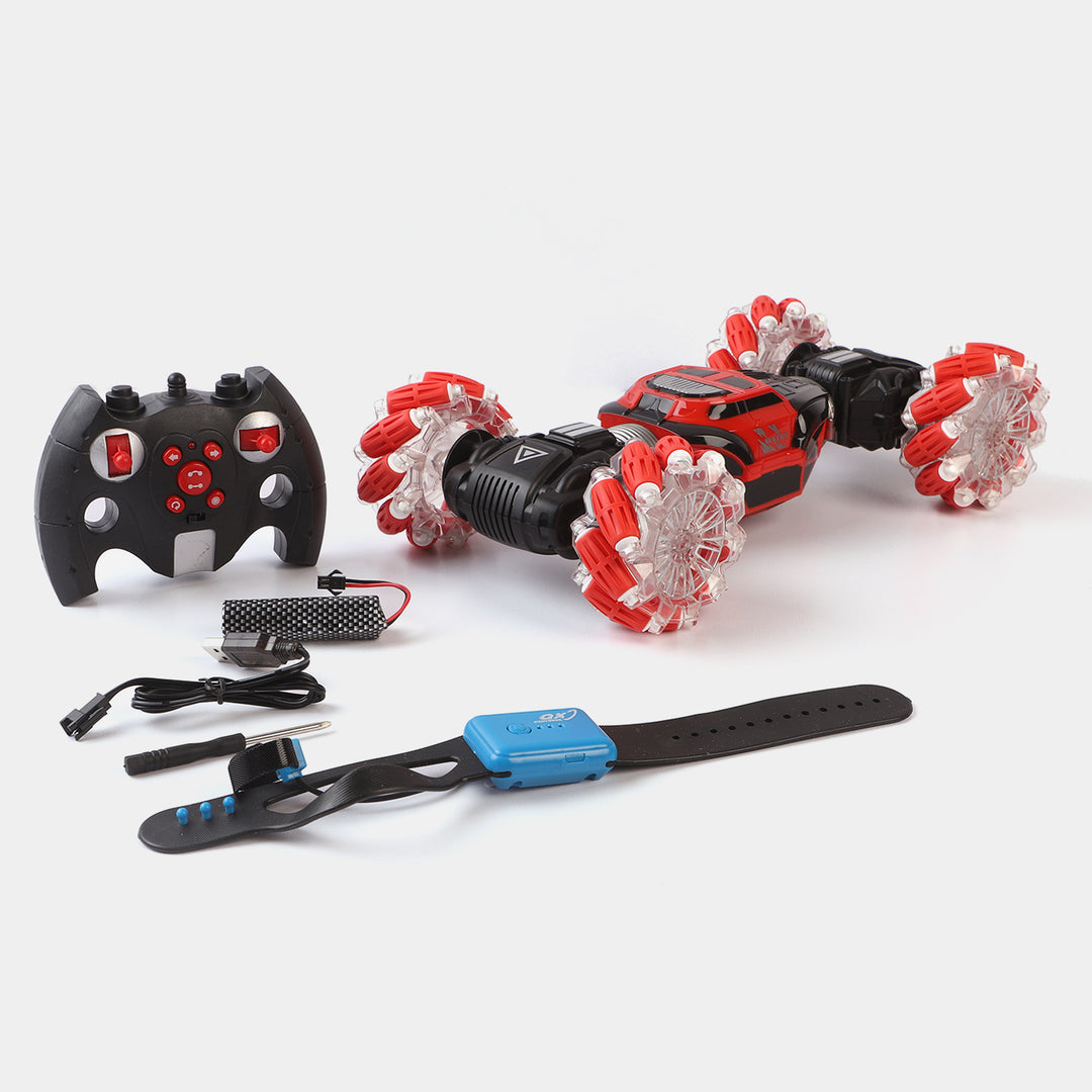 Remote Control Stunt Car With Hand Sensor Light Music For Kids