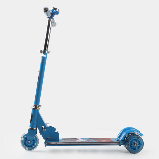 Kids Scooty 2 Back Wheels With Led Light | Blue