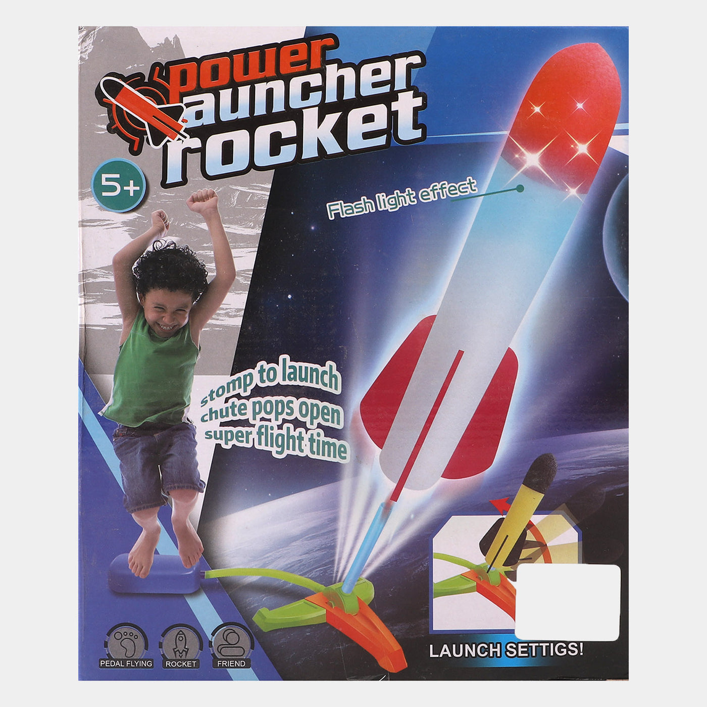 Flying Rocket With Light Toy For Kids