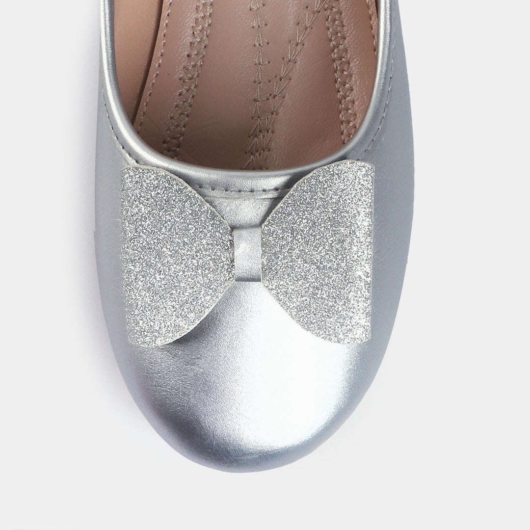 Girls Pumps 203-58-SILVER