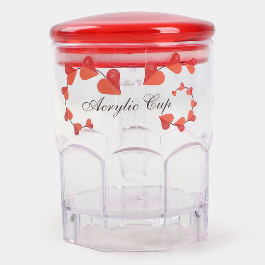 Acrylic Mug/Cup With Air Tight Lid