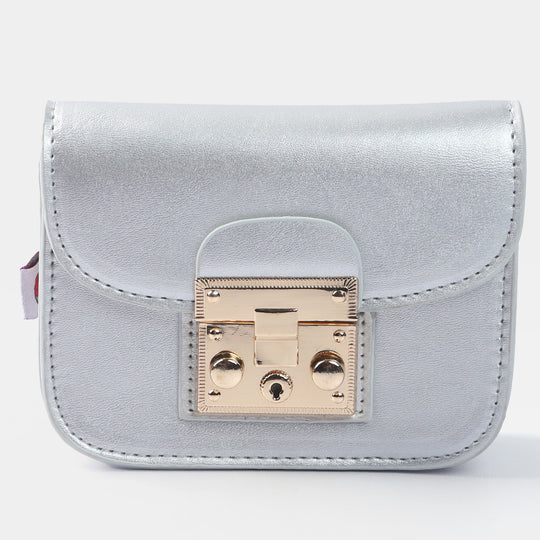 Girls Fancy Hand Bag | SILVER