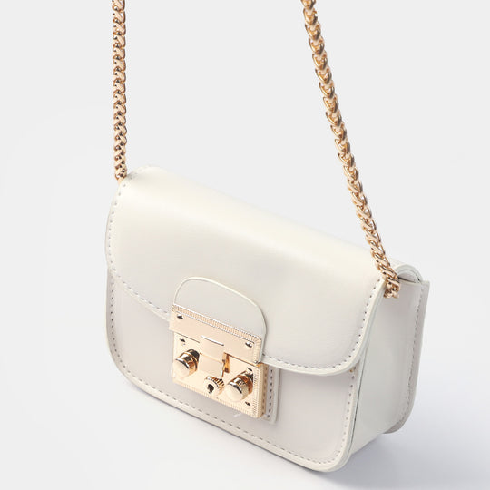 Girls Fancy Hand Bag | Off White