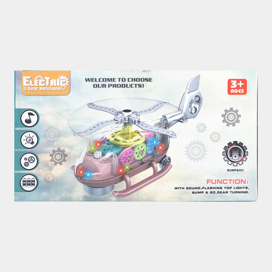 Universal Electric Gear Helicopter With Light & Music Toy