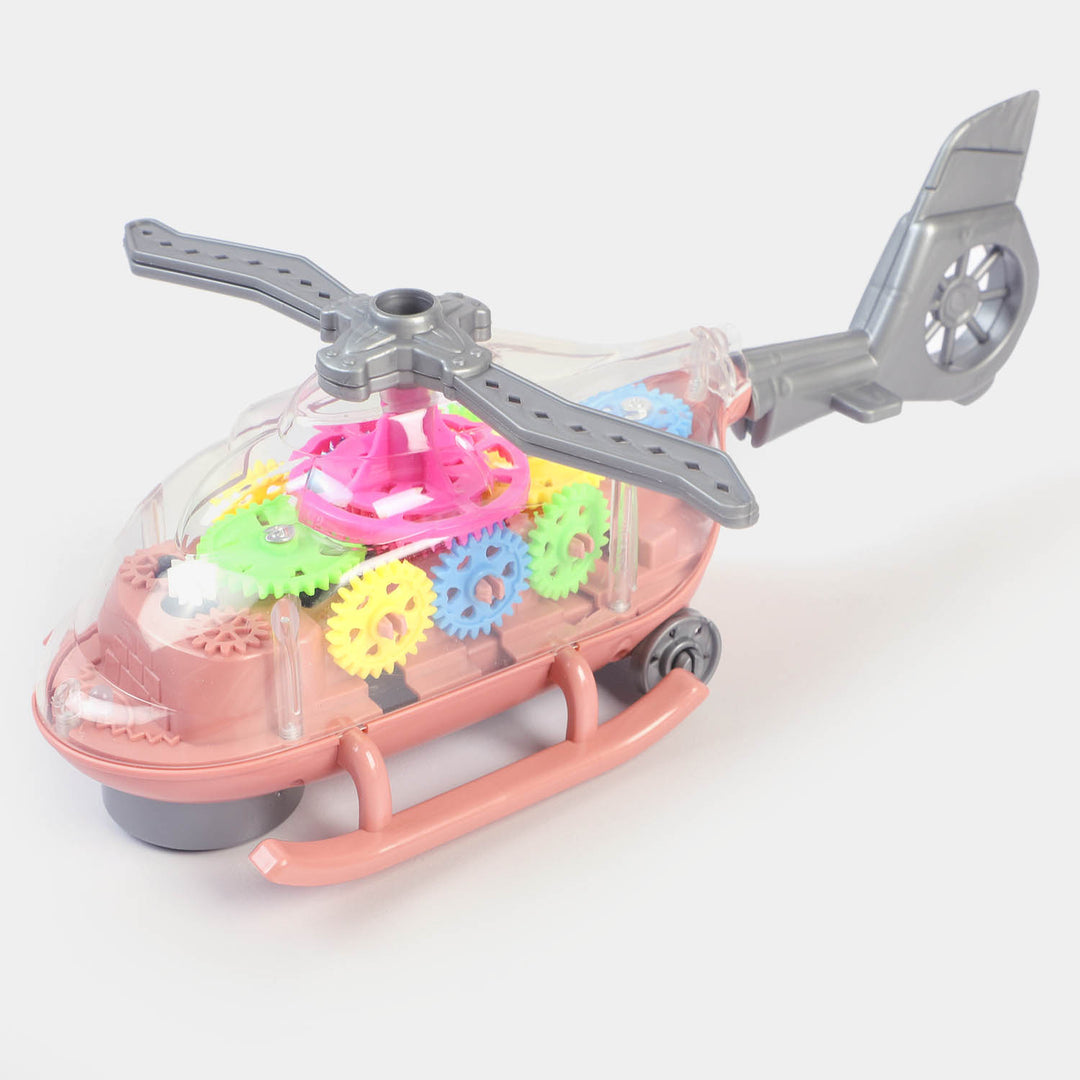 Universal Electric Gear Helicopter With Light & Music Toy