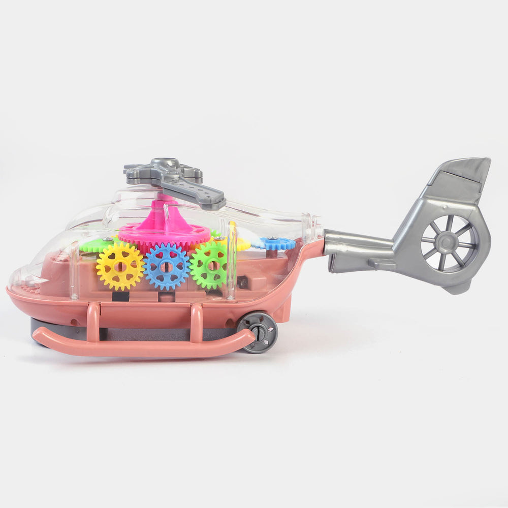 Universal Electric Gear Helicopter With Light & Music Toy