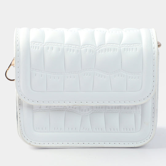 Girls Fancy Hand Bag | White