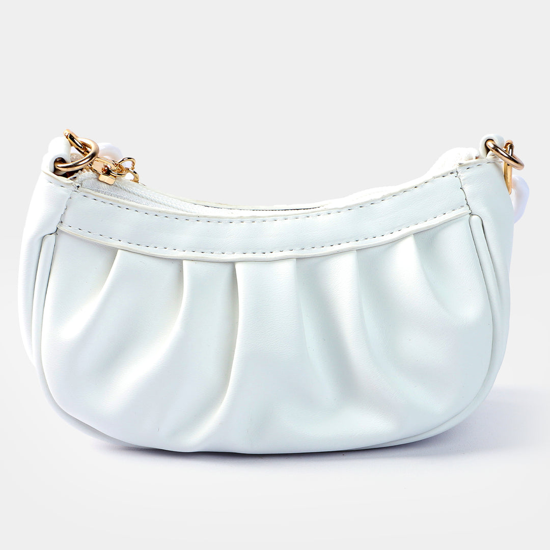 Girls Fancy Hand Bag | White