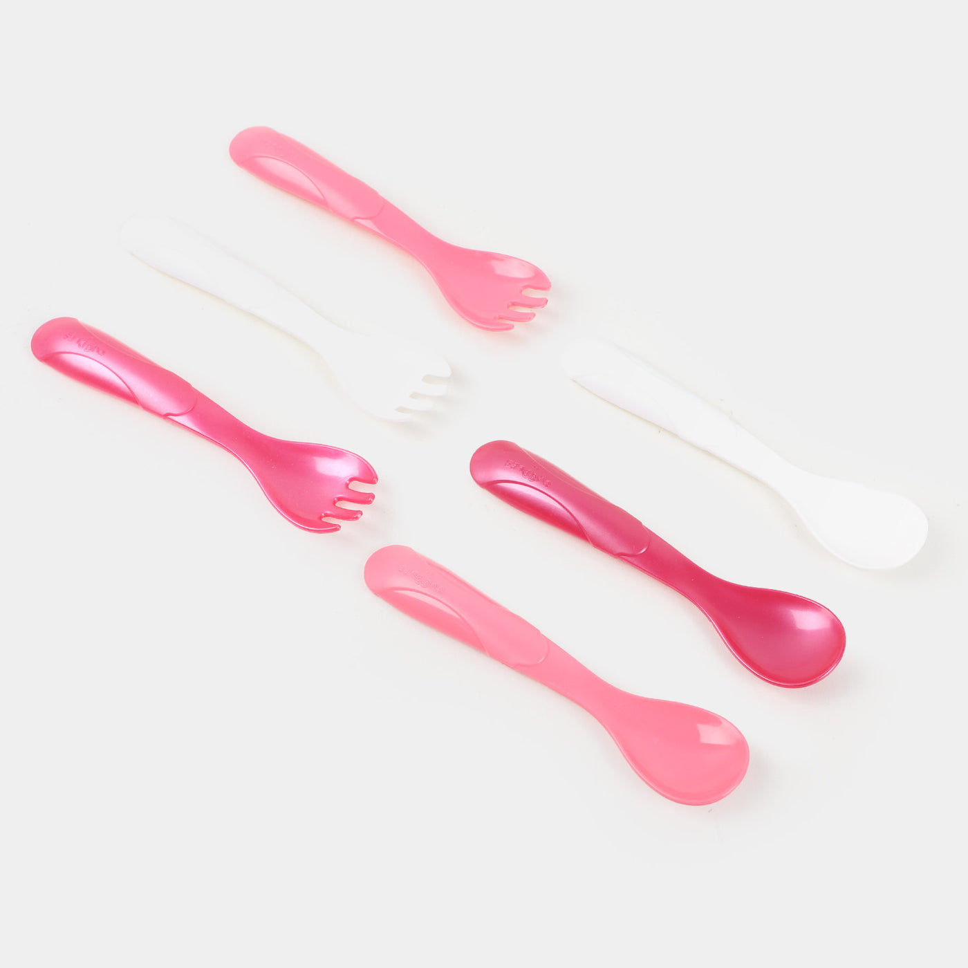 Spoon & Fork Set Pack Of 6 "Pink"