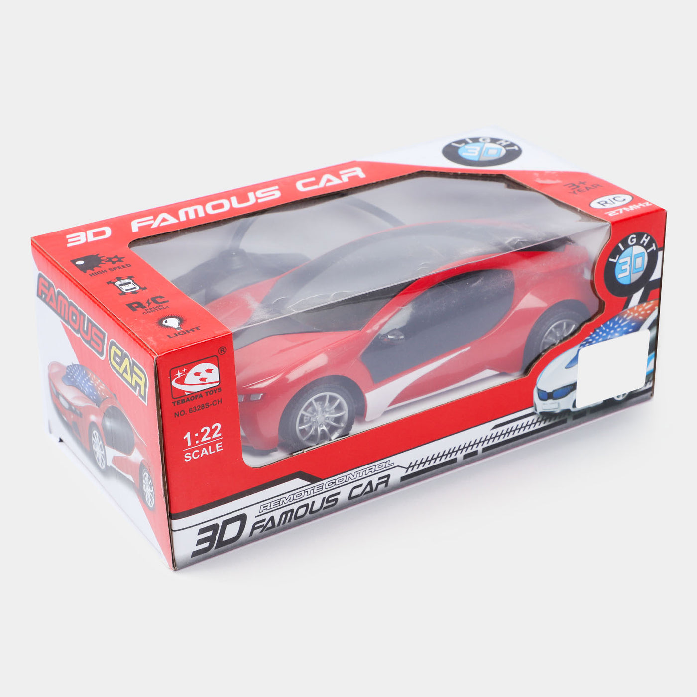 3D Famous Remote Control Car-Red