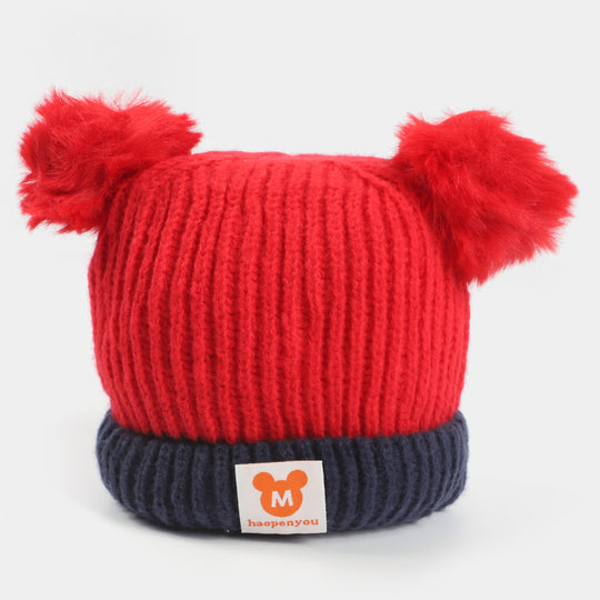 Woolen Cap/Hat + Neck Warmer 2PCs Set | 9M+