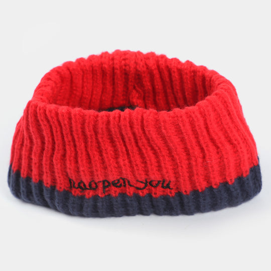 Woolen Cap/Hat + Neck Warmer 2PCs Set | 9M+