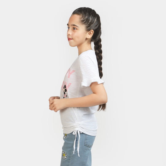 Girls T-Shirt Enjoy Today - White