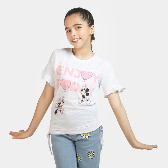 Girls T-Shirt Enjoy Today - White