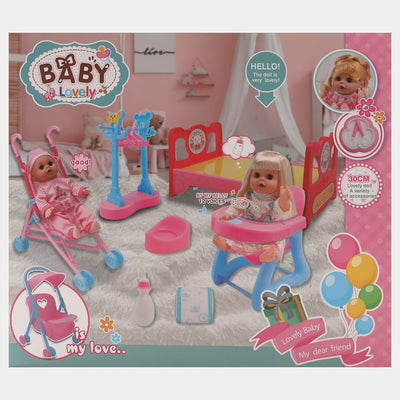 Doll Set With Assembling Table For Kids