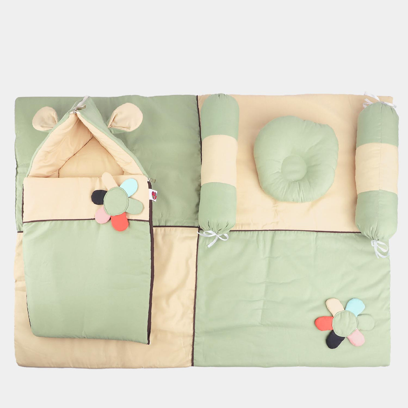 Baby Carry Printed Nest 5 Pcs - Light Green (2285)