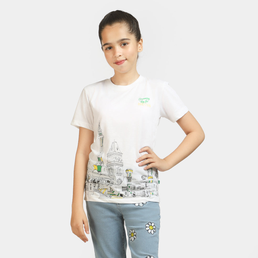 Girls T-Shirt Dreaming Big - B.White