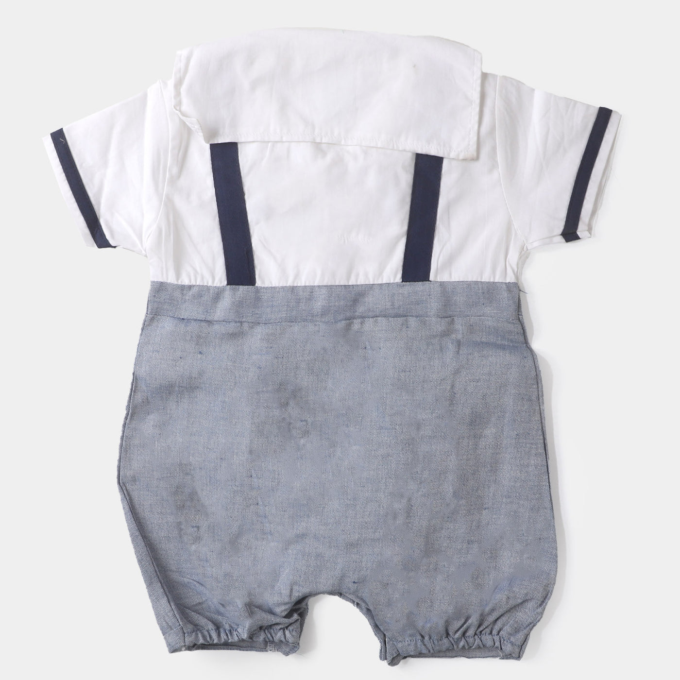 Infant Boys Woven Romper Sailor - White