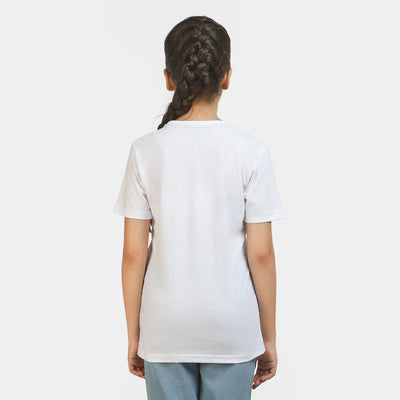 T-Shirt H/S Unisex Applique Flag- White