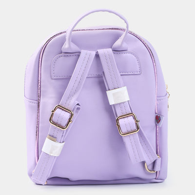 Fancy Backpack Cute Face Design Purple