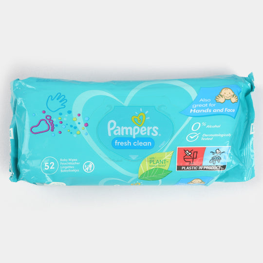 Fresh Clean Pampers Wipes 52pcs 15502