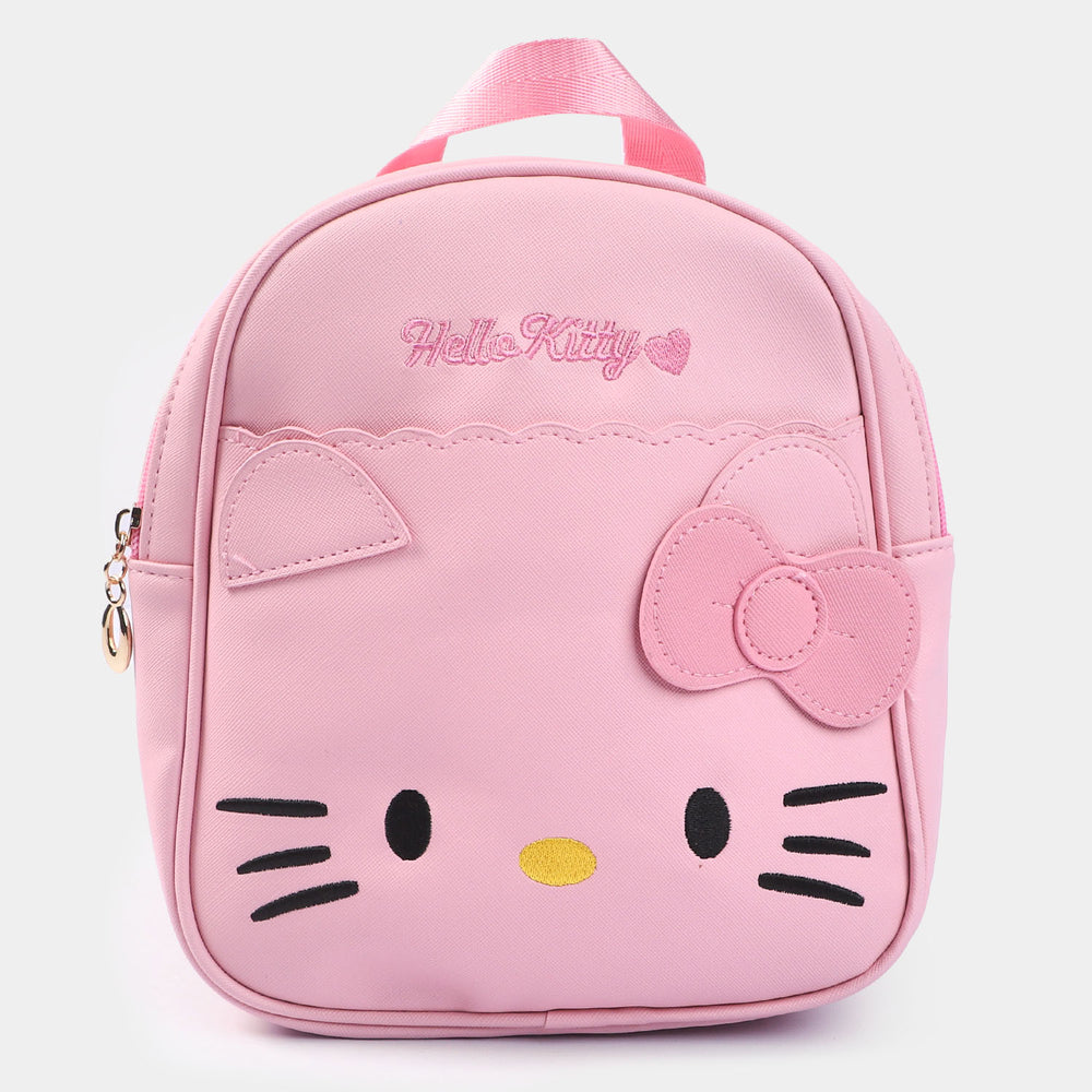 Fancy Backpack Cute Face Design Pink