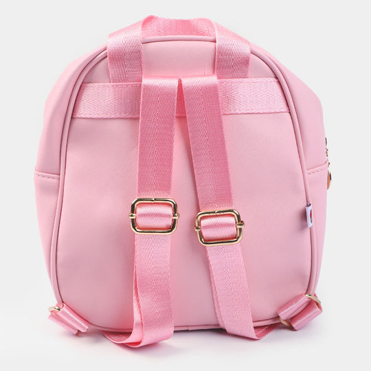Fancy Backpack Cute Face Design Pink
