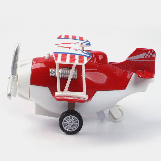 Pull Back & Go Musical Metal Plane For Kids