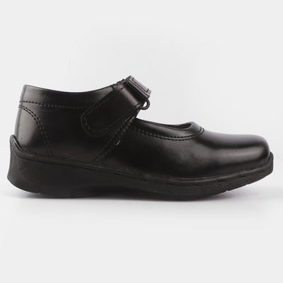 Girls School Shoes TS-11A-BLACK