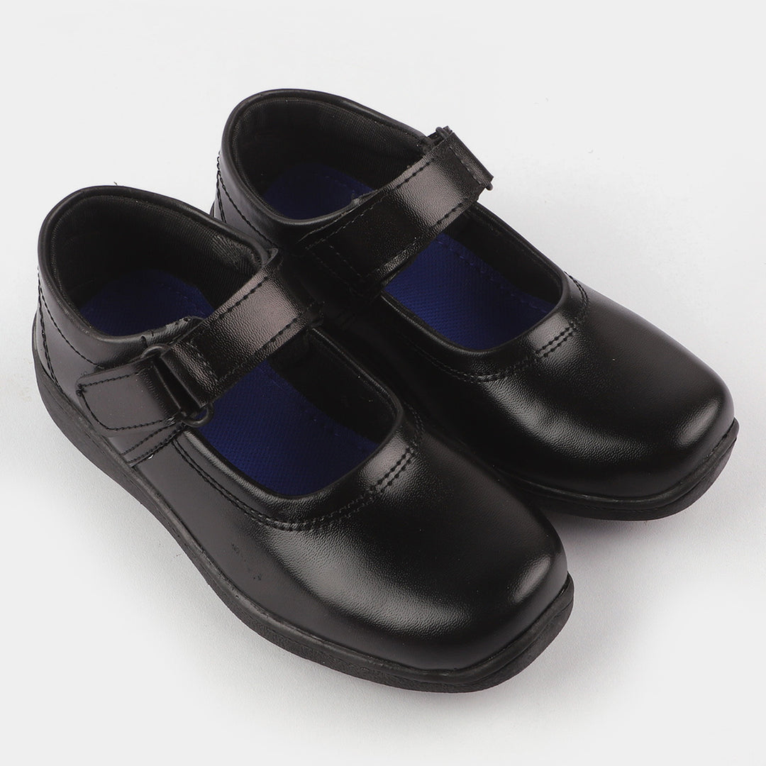 Girls School Shoes TS-11A-BLACK