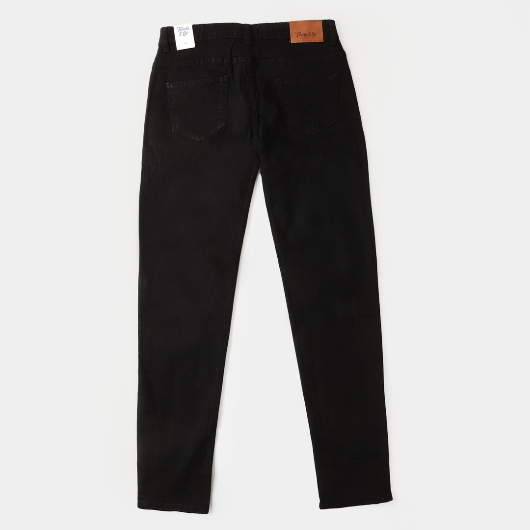 Teens Boys Denim Pant  - BLACK