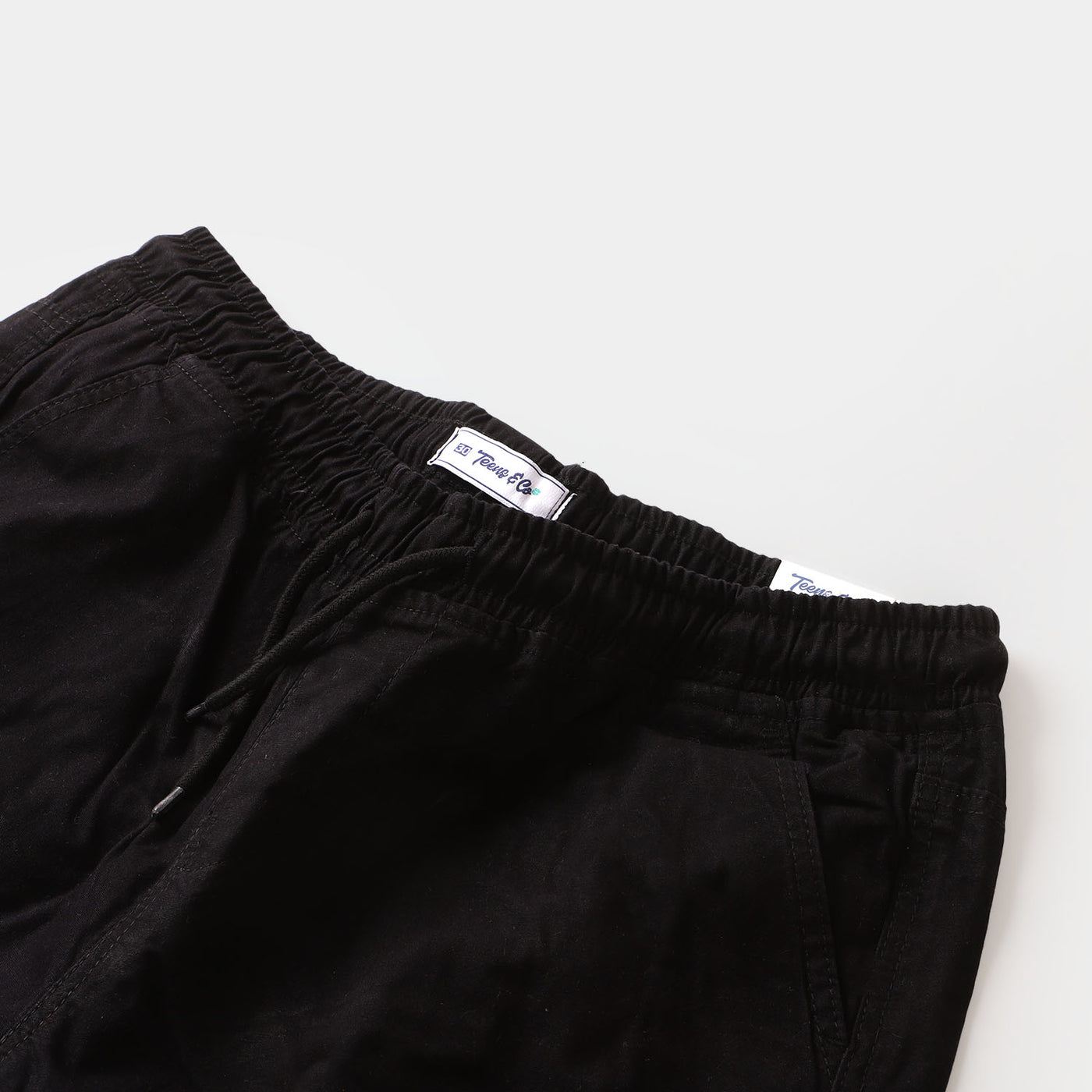 Teens Boys Cotton Short Cargo Pocket - BLACK