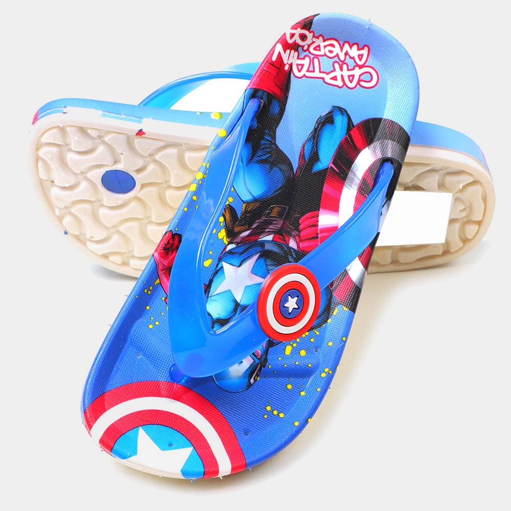 Character Slippers For Boys - Blue