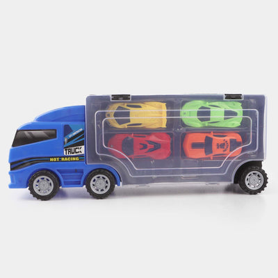 FREE WHEEL CARS CARRIER TRUCK WITH 4PCS CARS FOR KIDS