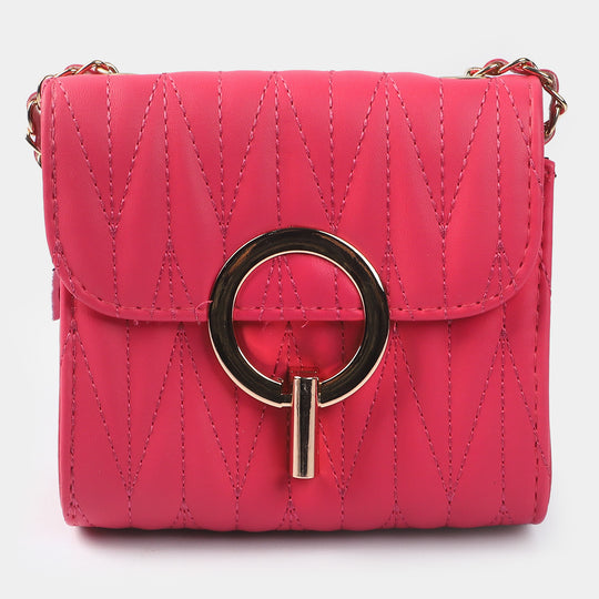 Girls Fancy Hand Bag | Fuchsia