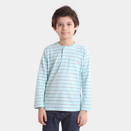 Boys Cotton T-Shirt F/S Advice - Blue