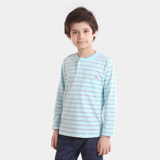 Boys Cotton T-Shirt F/S Advice - Blue