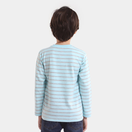 Boys Cotton T-Shirt F/S Advice - Blue